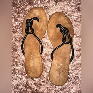 Jeffrey Campbell Tan  leather Sandals Fitflop 7